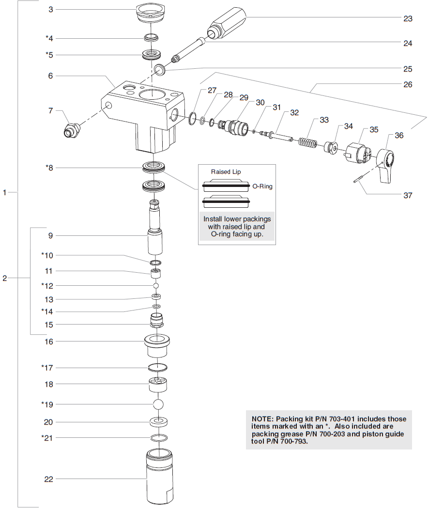 RentSpray 450 Fluid Section Assembly